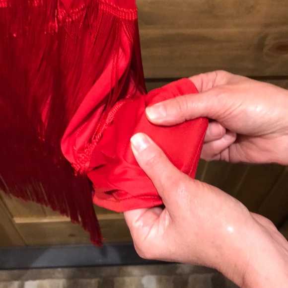 Red Fringe Dress - Picture 4 of 8